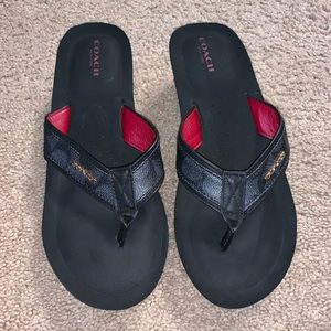 Women’s Coach size 9 wedge sandals